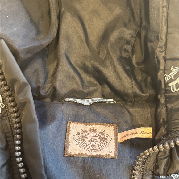 Juicy Couture Dark Blue Kids Puffer Jacket - Picture 2 of 8